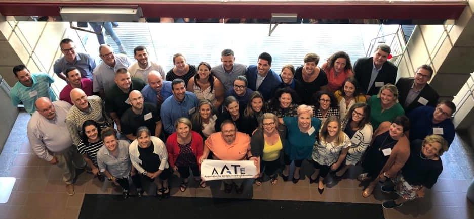 Group photo of founding members at the athletic training education colloquium.